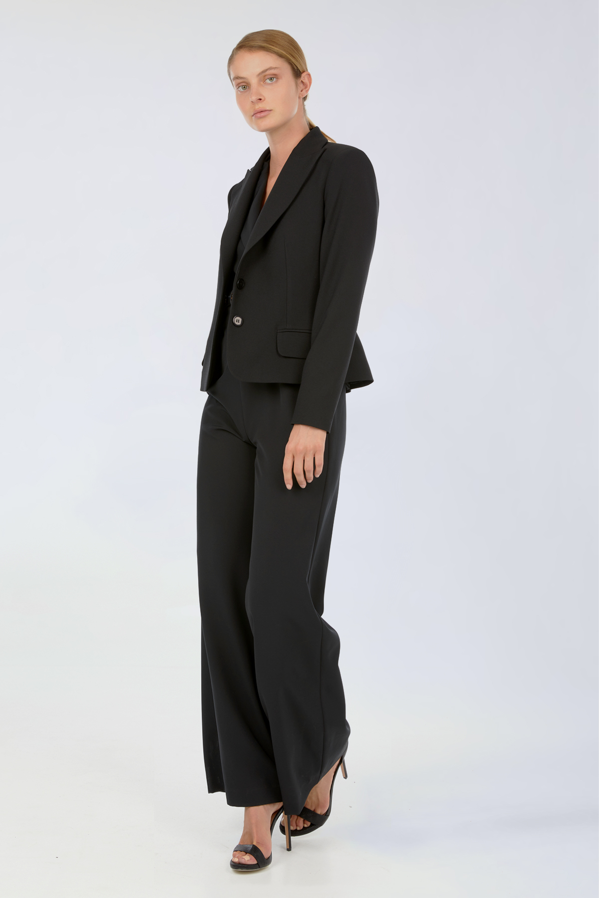 Single-Breasted Long Sleeve Crepe Blazer ROSABELLA - ENYO